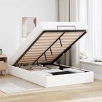 Casa si Gradina - Mobilier - Paturi si accesorii - Paturi - Cadru de pat cu saltea Alb pur 120 x 200 cm Piele artificiala - Infinity.ro