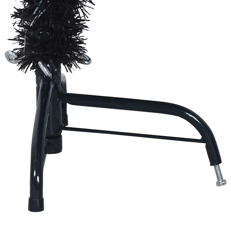 Casa si Gradina - Decoratiuni - Decoratiuni de sezon - Pom de Craciun artificial pre-iluminat Negru 150 cm PVC - Infinity.ro