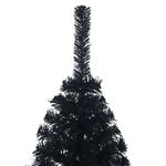 Casa si Gradina - Decoratiuni - Decoratiuni de sezon - Pom de Craciun artificial pre-iluminat Negru 150 cm PVC - Infinity.ro