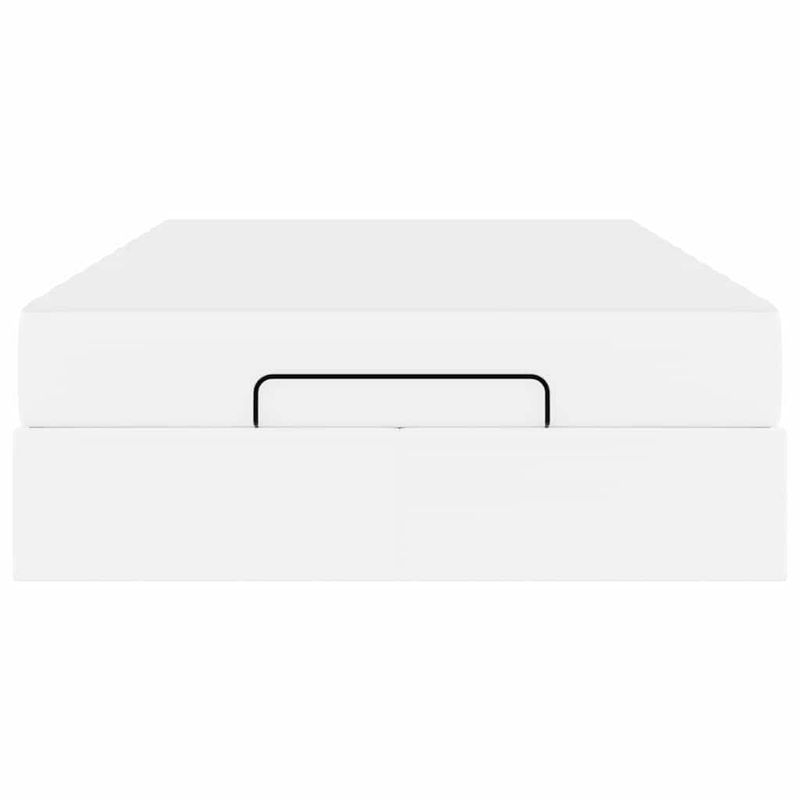 Casa si Gradina - Mobilier - Paturi si accesorii - Paturi - Cadru de pat cu saltea Alb pur 120 x 200 cm Piele artificiala - Infinity.ro
