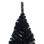 Casa si Gradina - Decoratiuni - Decoratiuni de sezon - Brad de Craciun artificial pre-iluminat Negru 210 cm PVC - Infinity.ro