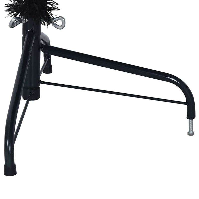 Casa si Gradina - Decoratiuni - Decoratiuni de sezon - Brad de Craciun artificial pre-iluminat Negru 210 cm PVC - Infinity.ro