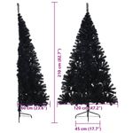 Casa si Gradina - Decoratiuni - Decoratiuni de sezon - Brad de Craciun artificial pre-iluminat Negru 210 cm PVC - Infinity.ro