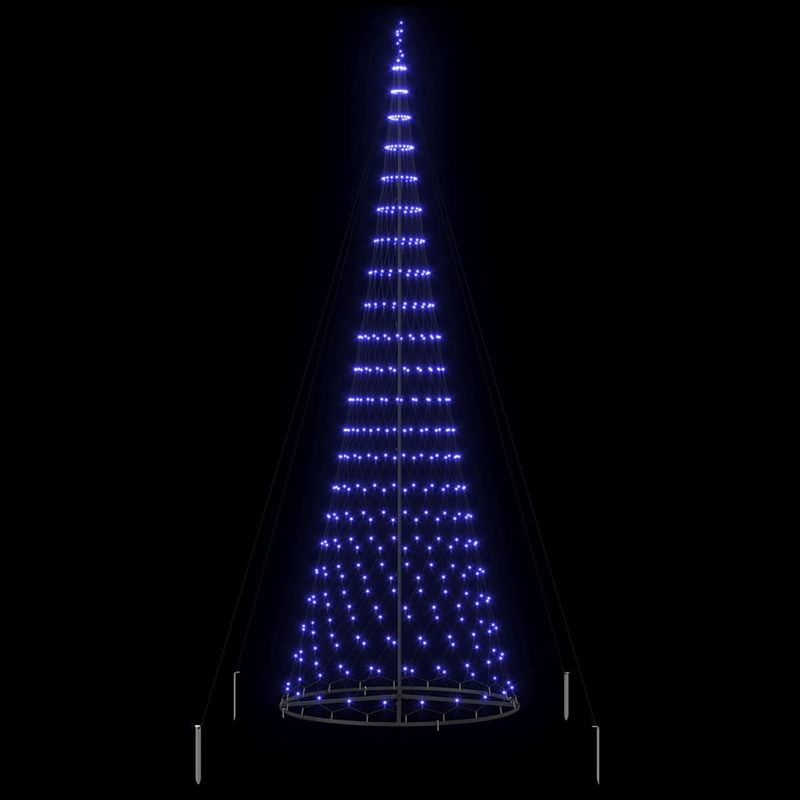 Casa si Gradina - Decoratiuni - Decoratiuni de sezon - Brad de Craciun LED albastru 138.5 x 138.5 x 399 cm Metal - Infinity.ro