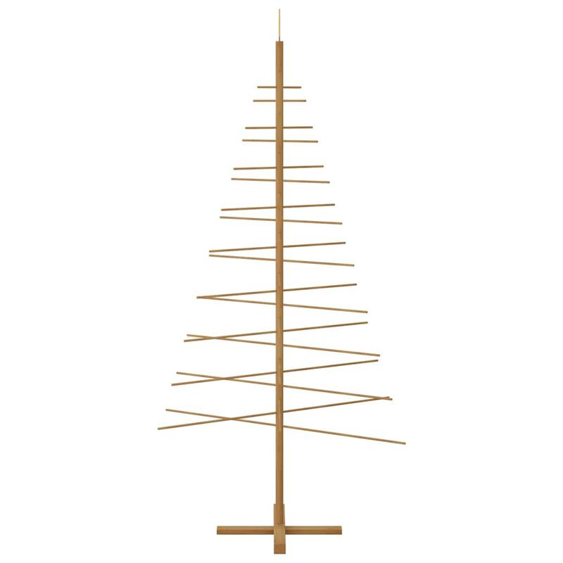 Casa si Gradina - Decoratiuni - Decoratiuni de sezon - Brad de Craciun din lemn cu suport Maro 210 cm Bambus - Infinity.ro