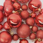 Casa si Gradina - Decoratiuni - Decoratiuni de sezon - Set de Globuri de Craciun cu 300 LED 120 pcs Rosu Plastic - Infinity.ro