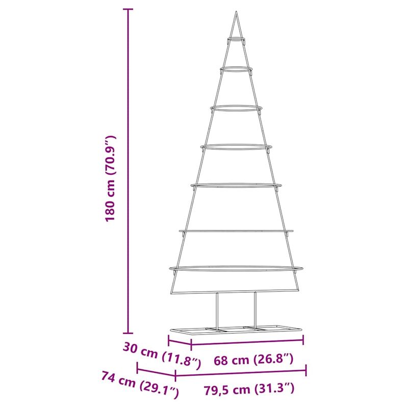 Casa si Gradina - Decoratiuni - Decoratiuni de sezon - Pom de Craciun din metal Auriu 180 cm Otel vopsit in pulbere - Infinity.ro