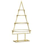 Casa si Gradina - Decoratiuni - Decoratiuni de sezon - Pom de Craciun din metal Auriu 60 cm Otel vopsit in pulbere - Infinity.ro