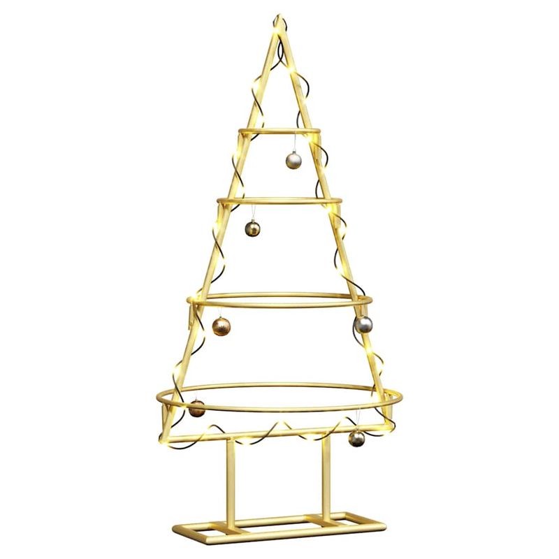 Casa si Gradina - Decoratiuni - Decoratiuni de sezon - Pom de Craciun din metal Auriu 60 cm Otel vopsit in pulbere - Infinity.ro