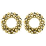 Casa si Gradina - Decoratiuni - Decoratiuni de sezon - Coronite cu globuri de Craciun 2 pcs Auriu 33 x 33 x 7 cm - Infinity.ro