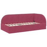 Casa si Gradina - Mobilier - Paturi si accesorii - Paturi - Cadru de pat coltar cu headboard bordo 100 x 200 cm Catifea - Infinity.ro