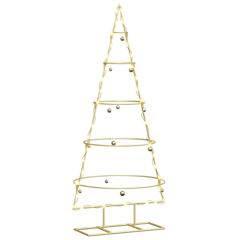 Casa si Gradina - Decoratiuni - Decoratiuni de sezon - Pom de Craciun din metal Auriu 125 cm Otel vopsit in pulbere - Infinity.ro