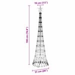 Casa si Gradina - Decoratiuni - Decoratiuni de sezon - Brad de Craciun LED cu 230 LED Alb cald 51 x 51 x 190 cm Metal - Infinity.ro