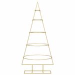 Casa si Gradina - Decoratiuni - Decoratiuni de sezon - Pom de Craciun din metal Auriu 125 cm Otel vopsit in pulbere - Infinity.ro