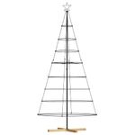 Casa si Gradina - Decoratiuni - Decoratiuni de sezon - Brad de Craciun in Forma de Con cu suport Negru 210 cm Otel - Infinity.ro