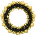 Casa si Gradina - Decoratiuni - Decoratiuni de sezon - Coronite cu globuri de Craciun 2 pcs Auriu 33 x 33 x 7 cm - Infinity.ro