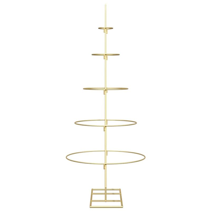 Casa si Gradina - Decoratiuni - Decoratiuni de sezon - Pom de Craciun din metal Auriu 125 cm Otel vopsit in pulbere - Infinity.ro