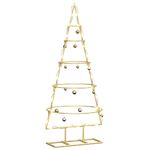 Casa si Gradina - Decoratiuni - Decoratiuni de sezon - Pom de Craciun din metal Auriu 90 cm Otel vopsit in pulbere - Infinity.ro