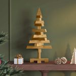 Casa si Gradina - Decoratiuni - Decoratiuni de sezon - Brazi de Craciun cu suport Maro 60 cm Lemn masiv de pin - Infinity.ro