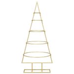 Casa si Gradina - Decoratiuni - Decoratiuni de sezon - Pom de Craciun din metal Auriu 90 cm Otel vopsit in pulbere - Infinity.ro