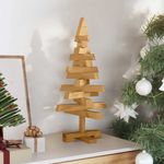 Casa si Gradina - Decoratiuni - Decoratiuni de sezon - Brazi de Craciun cu suport Maro 60 cm Lemn masiv de pin - Infinity.ro
