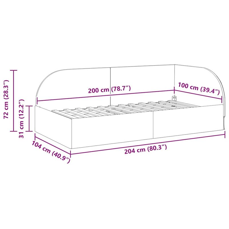 Casa si Gradina - Mobilier - Paturi si accesorii - Paturi - Cadru de pat coltar cu headboard Crem 100 x 200 cm Catifea - Infinity.ro