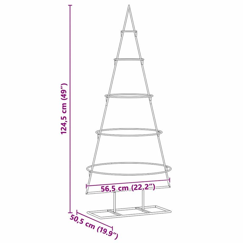 Casa si Gradina - Decoratiuni - Decoratiuni de sezon - Pom de Craciun din metal Auriu 125 cm Otel vopsit in pulbere - Infinity.ro