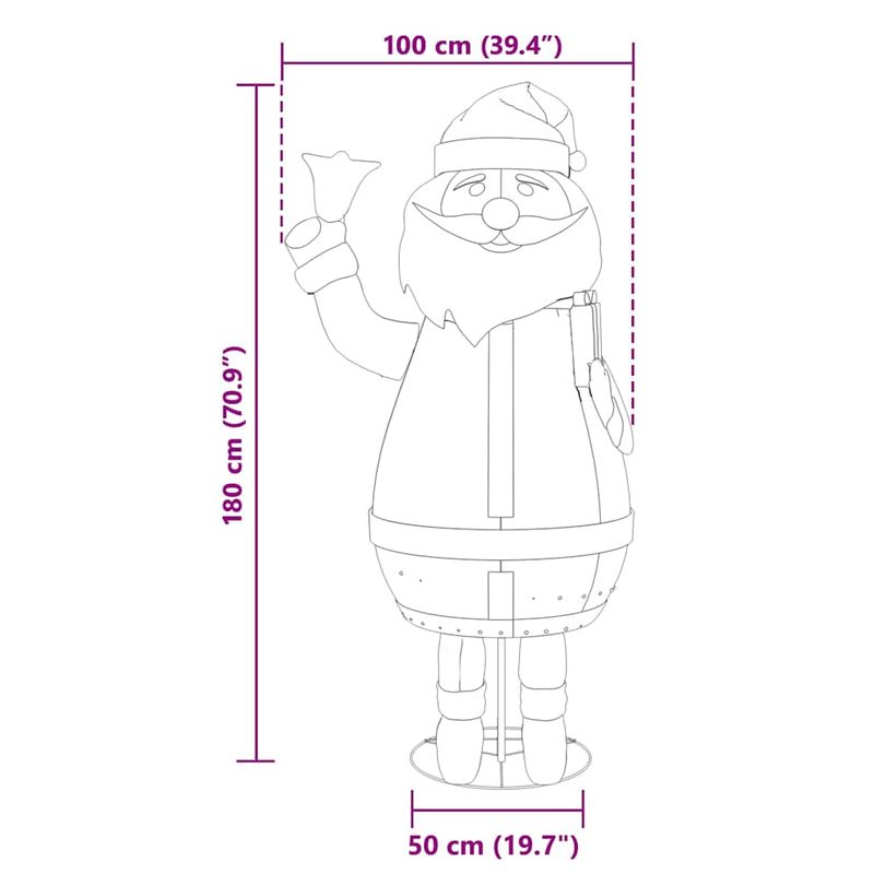 Casa si Gradina - Decoratiuni - Decoratiuni de sezon - Mos Craciun de Craciun Alb cald 100 x 180 cm tesatura - Infinity.ro