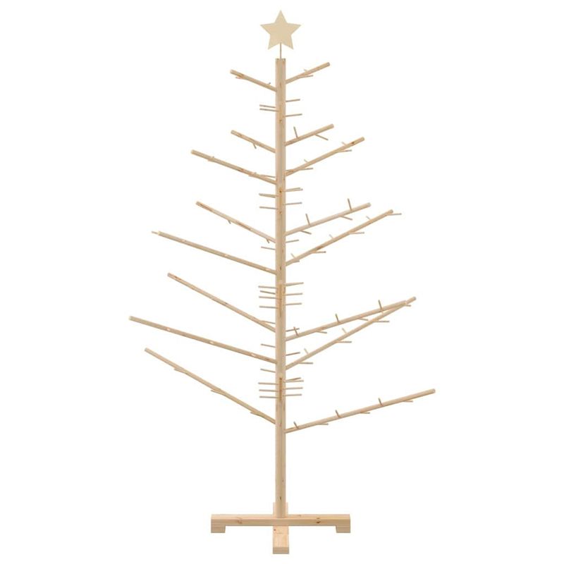 Casa si Gradina - Decoratiuni - Decoratiuni de sezon - Brad de Craciun din lemn natural 150 cm Lemn masiv de pin - Infinity.ro