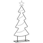 Casa si Gradina - Decoratiuni - Decoratiuni de sezon - Pom de Craciun din metal cu suport Negru 90 cm Otel - Infinity.ro