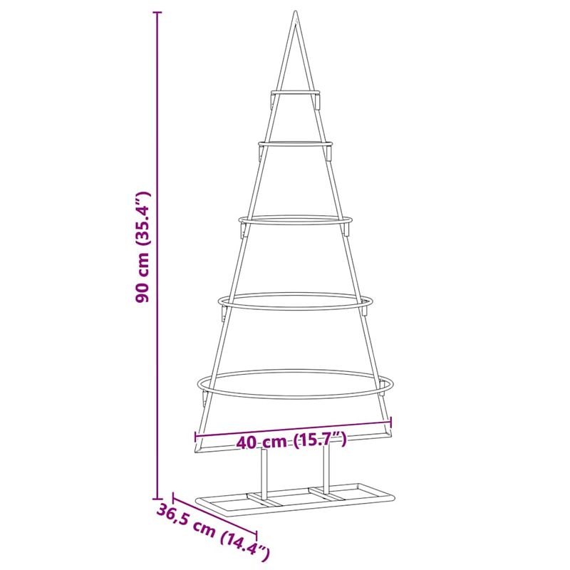 Casa si Gradina - Decoratiuni - Decoratiuni de sezon - Pom de Craciun din metal Auriu 90 cm Otel vopsit in pulbere - Infinity.ro