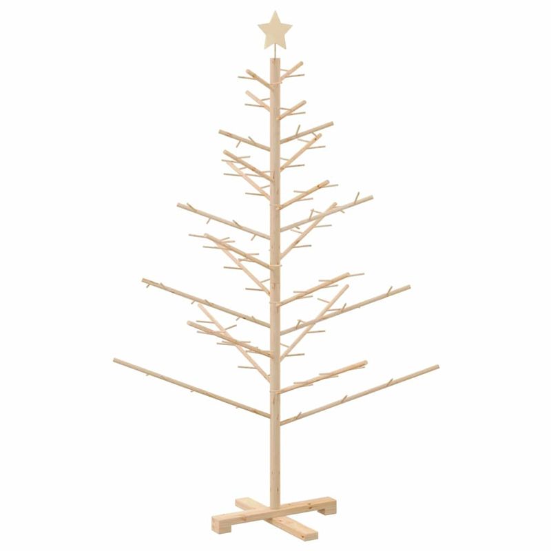 Casa si Gradina - Decoratiuni - Decoratiuni de sezon - Brad de Craciun din lemn natural 150 cm Lemn masiv de pin - Infinity.ro