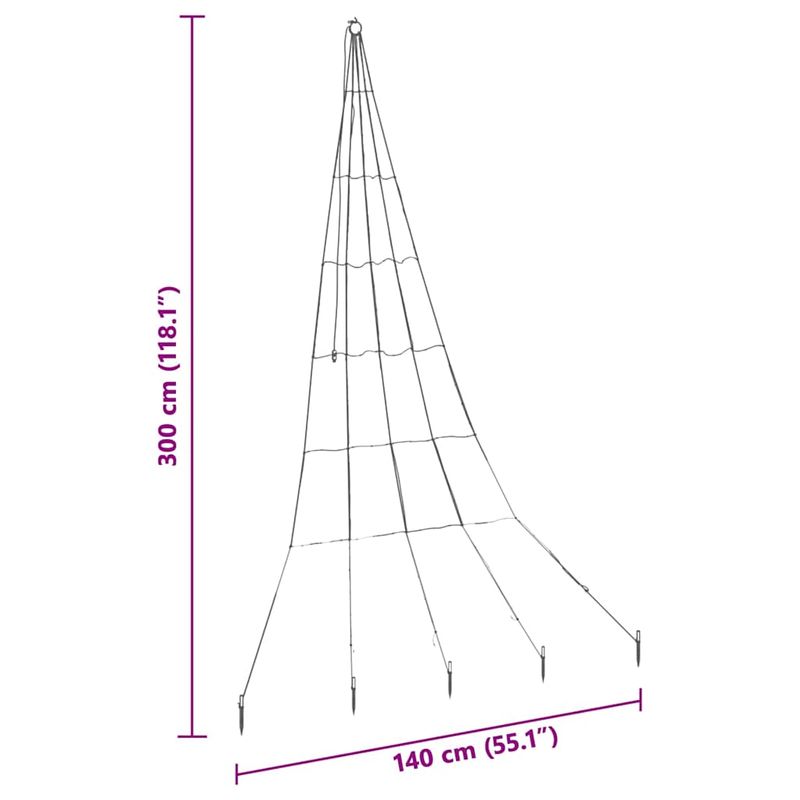 Casa si Gradina - Decoratiuni - Decoratiuni de sezon - Brad de Craciun LED cu 168 LED albastru 306 cm Metal - Infinity.ro