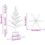 Casa si Gradina - Decoratiuni - Decoratiuni de sezon - Brad de Craciun din lemn natural 150 cm Lemn masiv de pin - Infinity.ro