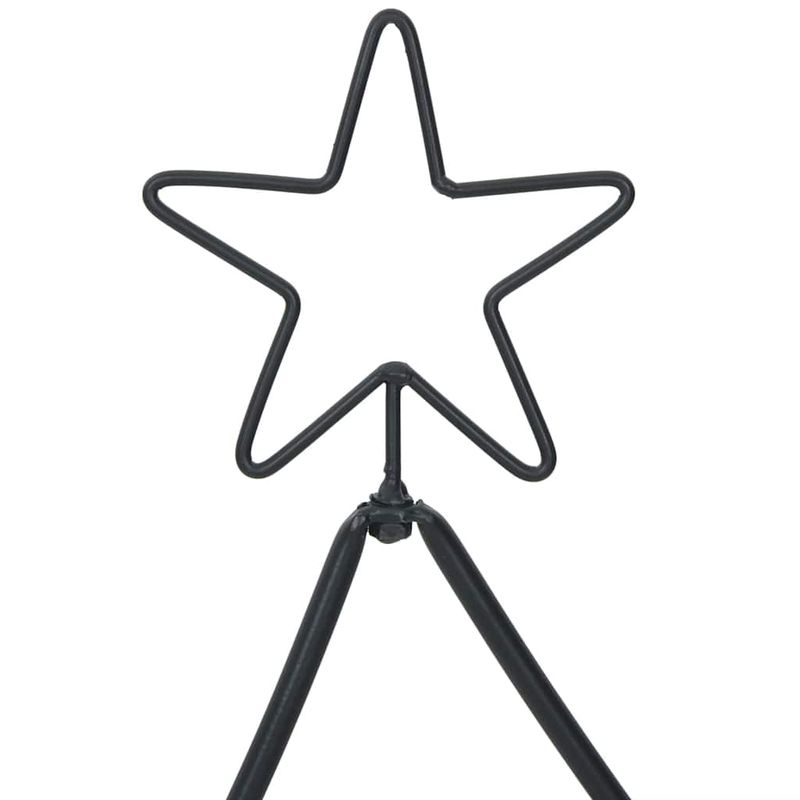 Casa si Gradina - Decoratiuni - Decoratiuni de sezon - Pom de Craciun din metal cu suport Negru 90 cm Otel - Infinity.ro