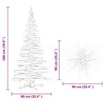 Casa si Gradina - Decoratiuni - Decoratiuni de sezon - Brazi de Craciun cu suport natural 180 cm Lemn masiv de pin - Infinity.ro