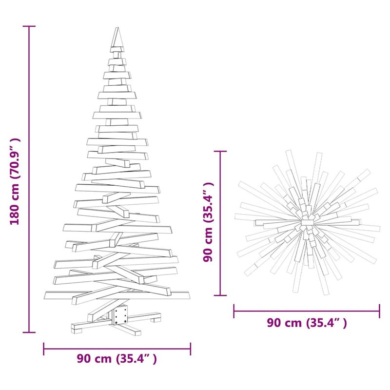 Casa si Gradina - Decoratiuni - Decoratiuni de sezon - Brazi de Craciun cu suport natural 180 cm Lemn masiv de pin - Infinity.ro