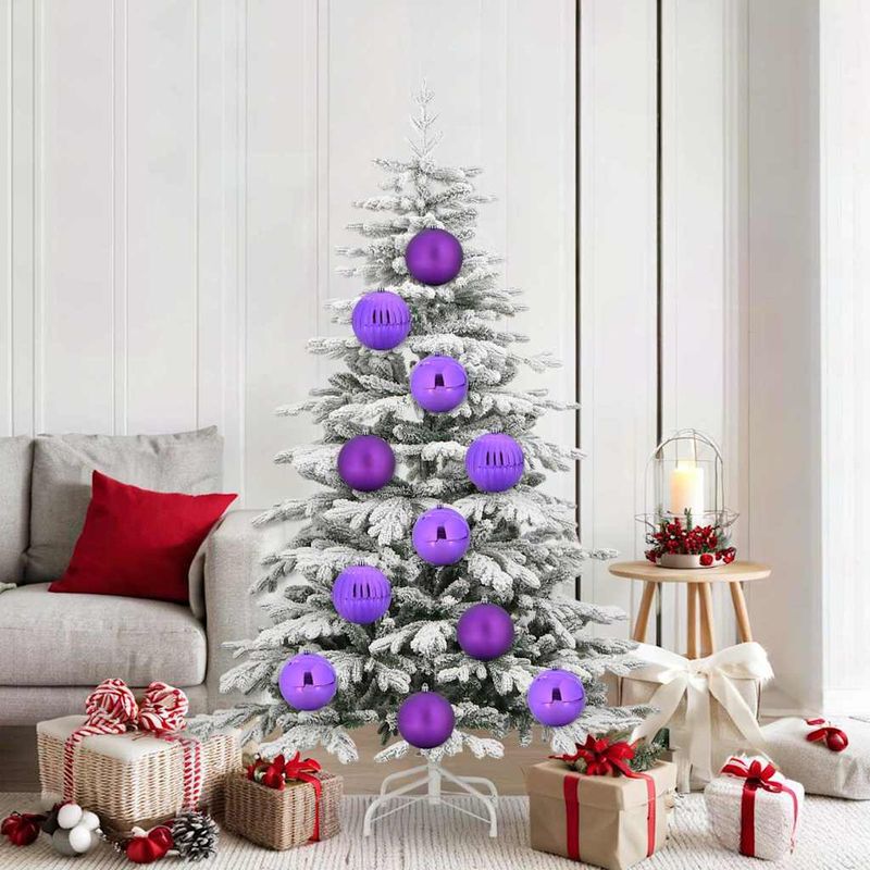 Casa si Gradina - Decoratiuni - Decoratiuni de sezon - Set de Globuri de Craciun 9 pcs Violet - Infinity.ro