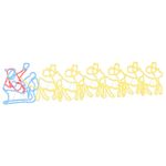 Casa si Gradina - Decoratiuni - Decoratiuni de sezon - Decoratiune LED de Craciun Multicolour 69 x 79 cm PVC - Infinity.ro