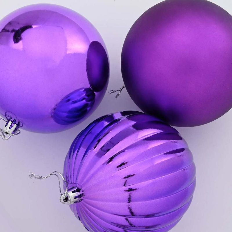Casa si Gradina - Decoratiuni - Decoratiuni de sezon - Set de Globuri de Craciun 9 pcs Violet - Infinity.ro