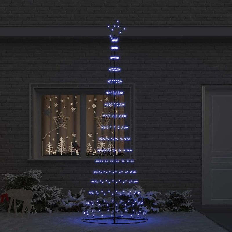 Casa si Gradina - Decoratiuni - Decoratiuni de sezon - Brad de Craciun LED albastru 100.5 x 100.5 x 302.5 cm Metal - Infinity.ro