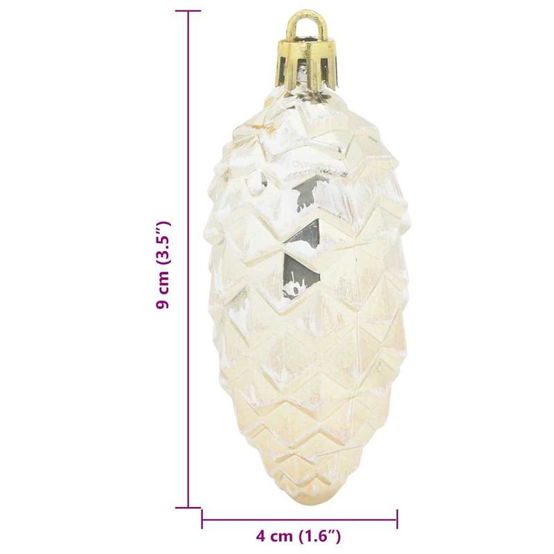 Casa si Gradina - Decoratiuni - Decoratiuni de sezon - Decoratiuni pentru Pomul de Craciun 40 pcs Sampanie - Infinity.ro