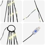 Casa si Gradina - Decoratiuni - Decoratiuni de sezon - Brad de Craciun LED cu 112 LED Alb cald 182 cm Metal - Infinity.ro