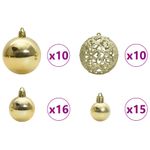 Casa si Gradina - Decoratiuni - Decoratiuni de sezon - Set de Globuri de Craciun cu 300 LED 120 pcs Auriu Plastic - Infinity.ro