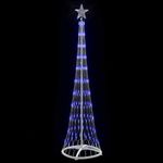 Casa si Gradina - Decoratiuni - Decoratiuni de sezon - Brad de Craciun LED cu 230 LED albastru 51 x 51 x 190 cm Metal - Infinity.ro