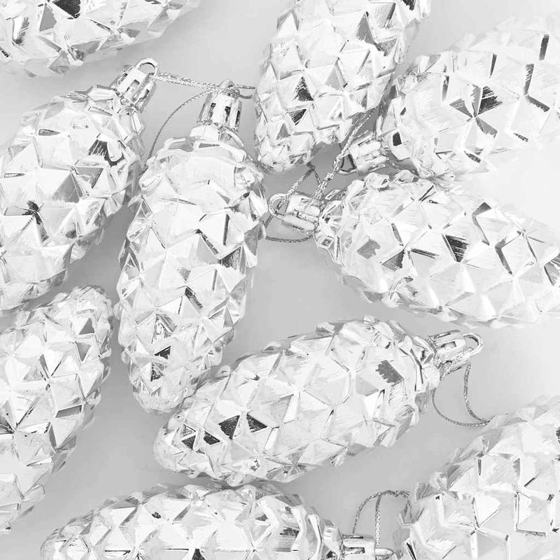 Casa si Gradina - Decoratiuni - Decoratiuni de sezon - Decoratiuni pentru Pomul de Craciun 40 pcs Argintiu - Infinity.ro