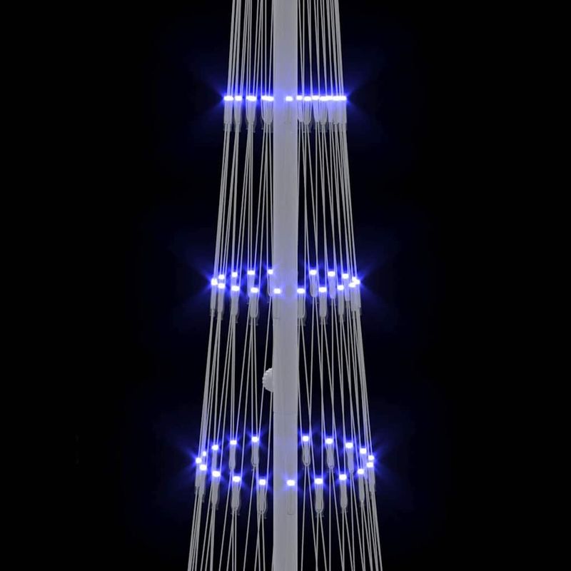 Casa si Gradina - Decoratiuni - Decoratiuni de sezon - Brad de Craciun LED cu 230 LED albastru 51 x 51 x 190 cm Metal - Infinity.ro