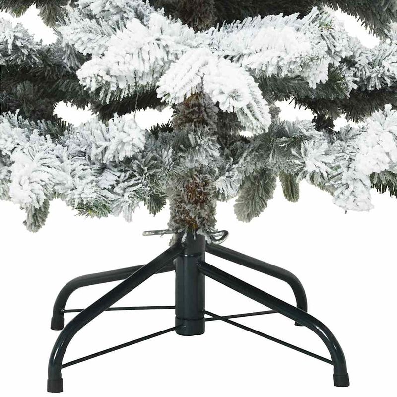Casa si Gradina - Decoratiuni - Decoratiuni de sezon - Brad de Craciun Modern Artificial cu Ramuri Pliabile Acoperit cu Zapada - Infinity.ro