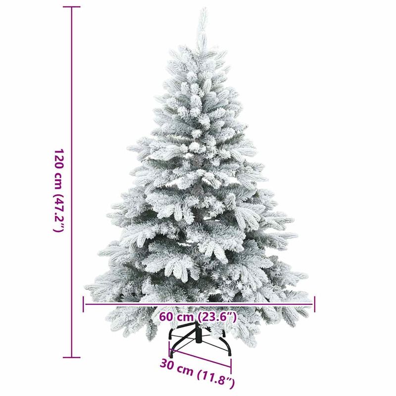Casa si Gradina - Decoratiuni - Decoratiuni de sezon - Brad de Craciun Modern Artificial cu Ramuri Pliabile Acoperit cu Zapada - Infinity.ro