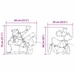 Casa si Gradina - Decoratiuni - Decoratiuni de sezon - Decoratiune LED de Craciun Multicolour 69 x 79 cm PVC - Infinity.ro